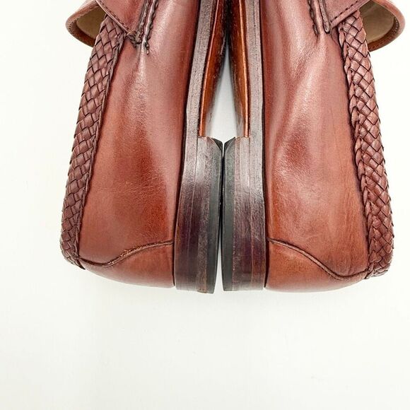 Allen Edmonds Maxfield Brown Leather Loafers With Tassels - US Men’s Size 10.5 D main image 10